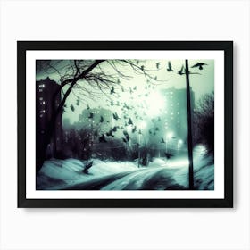 Birds In Winter Art Print