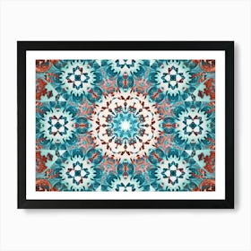 Modern Art Blue Pattern Art Print