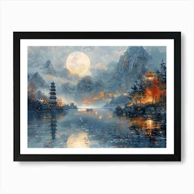 Chinese Landscape Painting 25 Art Print