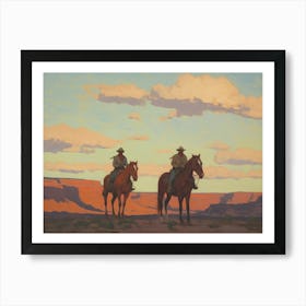 Two Cowboys In The Desert Art Print