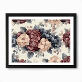 Luxury Mystical Seamless Pattern, Vintage Floral 2 Art Print