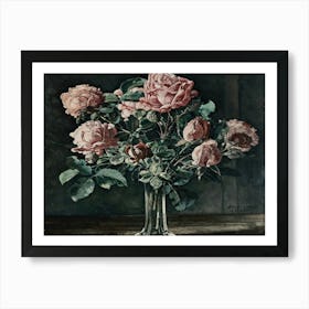 Roses In A Vase By Edward Henry Art Print