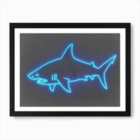 Neon Aqua Bamboo Shark 1 Art Print