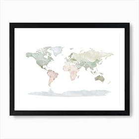 World Map No 129 Art Print