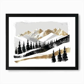 Snowy Mountains 12 Art Print