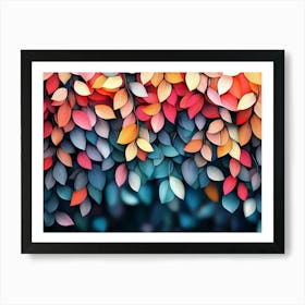 Elegant Vibrant Flower Hanging Branches Art Print