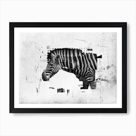 A Nice Zebra Art Illustration In A Painting Style 02 Art Print