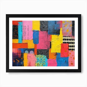 RetroRiso Revival: Embracing Analog Charm in Modern Design:Abstract Painting 3 Art Print