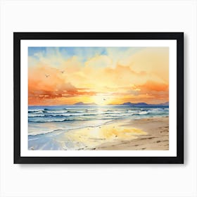 Sunset On The Beach 3 Art Print