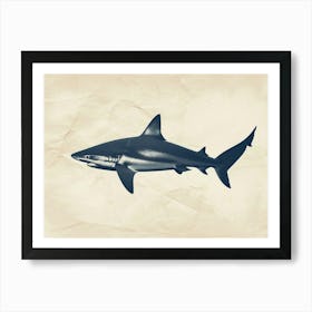 Whitetip Reef Shark Shark Shark Silhouette 5 Art Print