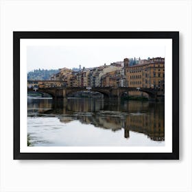 Florence Houses Arno River Architecture View Italian Italy Milan Venice Florence Rome Naples Toscana photo photography art travel Art Print