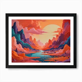 Abstract Landscape Painting Art Print