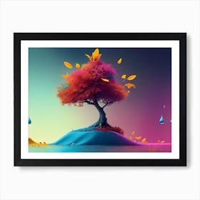 Colorful Tree spiritual growth Art Print