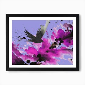 Ink Bird Pastel Lilac Art Print