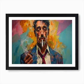 Man Smoking A Cigarette 4 Art Print