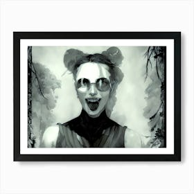 Cool Vibes Girl Art Print