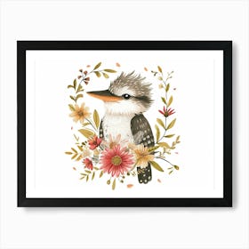 Little Floral Kookaburra 1 Art Print