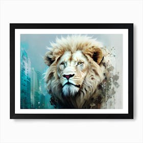 Lion In The City 6 Art Print