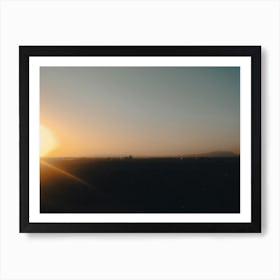 Sunset In The Desert Vintage Vibe Colour Nature Landscape Photography Art Print