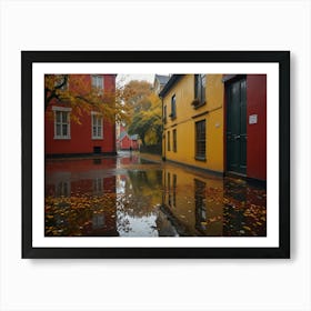 Puddle In The Street Art Print