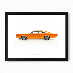 Toy Car 69 Dodge Charger Orange Poster Art Print