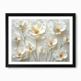 White Flowers 25 Art Print