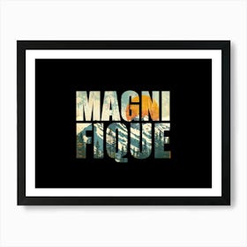 Magnifique Poster Retro Mountains 3 Art Print