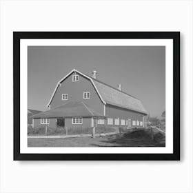 Hip Barn Of Dairy Farmer In Tillamook County, Oregon, Most Of The Milk Produced In This County Is Made Int Art Print