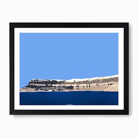 Greece, Santorini, Cliffs Art Print