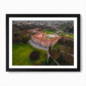 Villa Reale di Monza, Foto Aerea, Italy print. Art Print