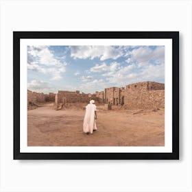 Walking Through An Ancient City In The Desert Art Print