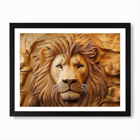 Lion Head 3 Art Print