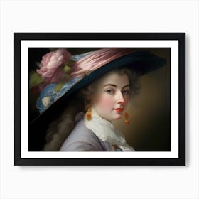 Elegant Lady In A Hat Art Print