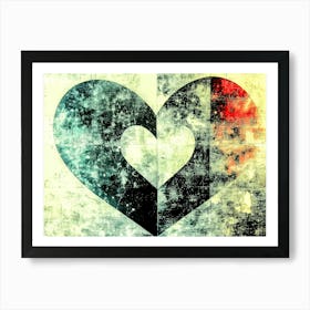 Multicolored Heart Art Print