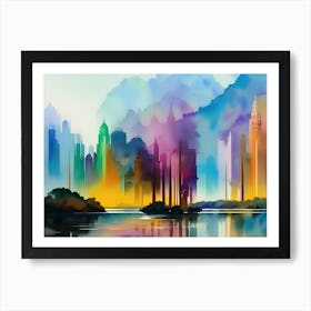 Cityscape Painting 10 Art Print