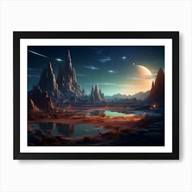 Space Landscape Art Print