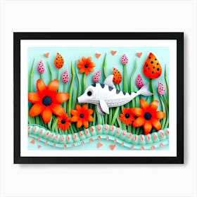 Fish In The Grass Art Print