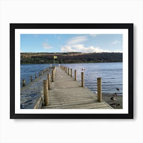 Lakeside Pier in Coniston  Art Print