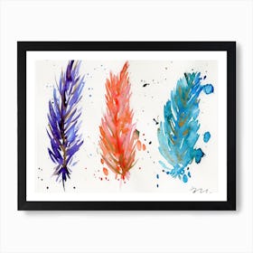 Boho Feathers Art Print