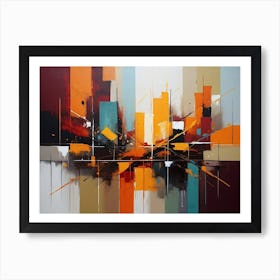 Abstract Cityscape painting 2 Art Print