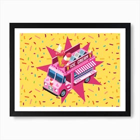 Ice Cream Van Print 1 Art Print