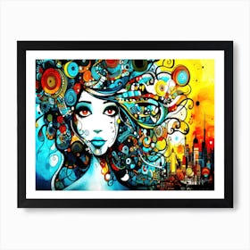 Abstraction - Portrait Colorful Art Print