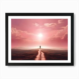 Person Walking On A Path Art Print