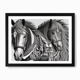 Two Horses Art Print