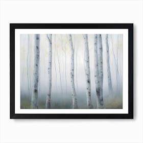Birch Forest Abstract Art Print