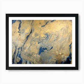 Gold And Blue Art Print