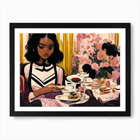 Tea On The Train Art Print