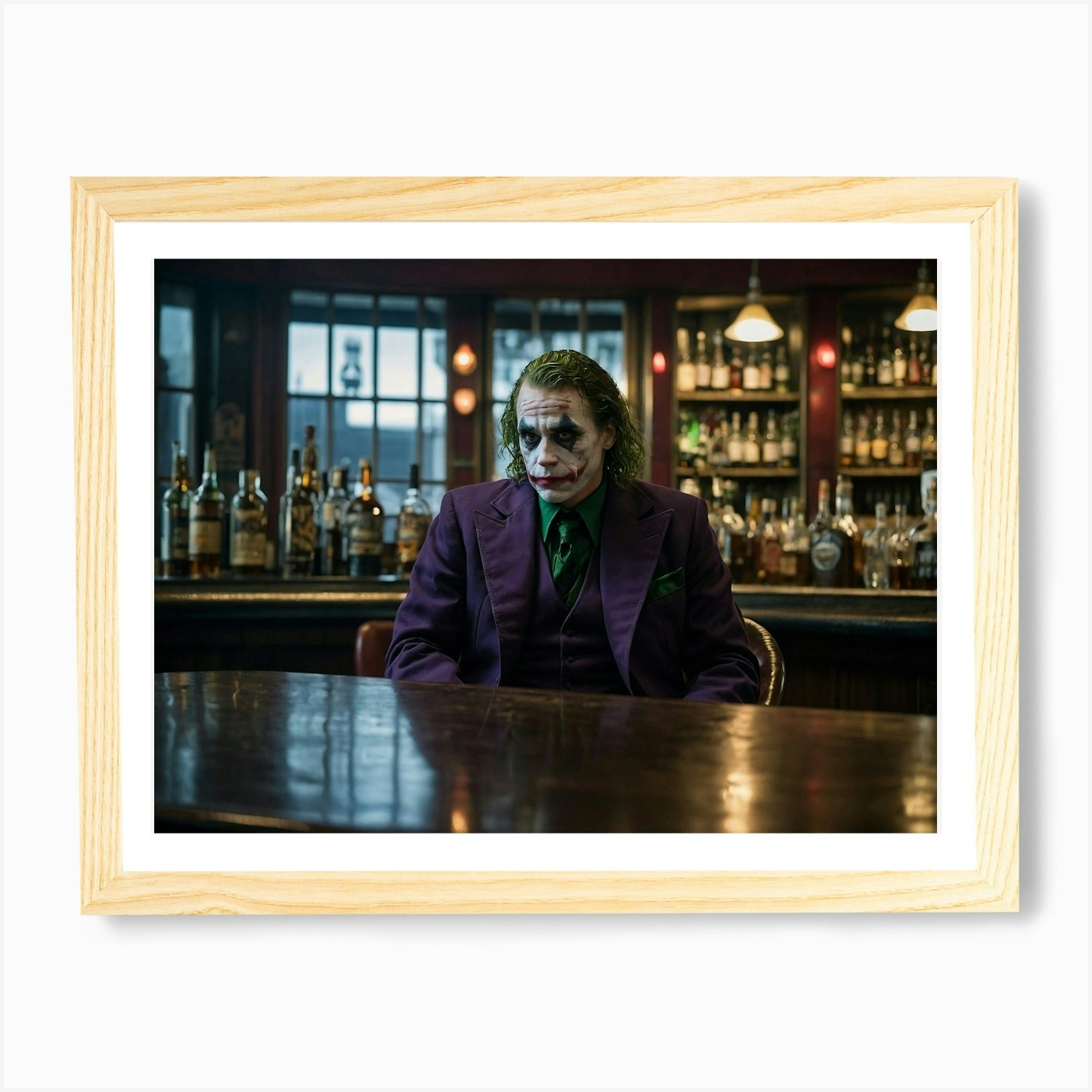 Joker In The Dark Knight 1 Art Prin Framed Wall Art Poster Canvas Print Picture - Picture 4 of 4