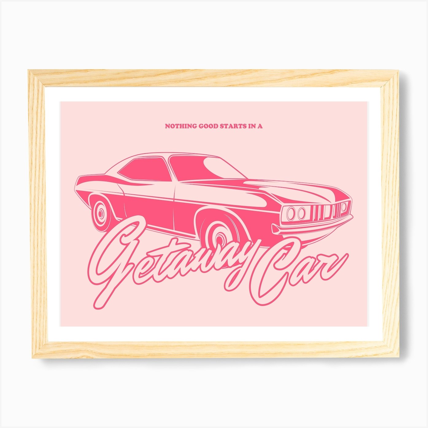 Taylor Getaway Car Digital Print Retro Aesthetic Red Girly