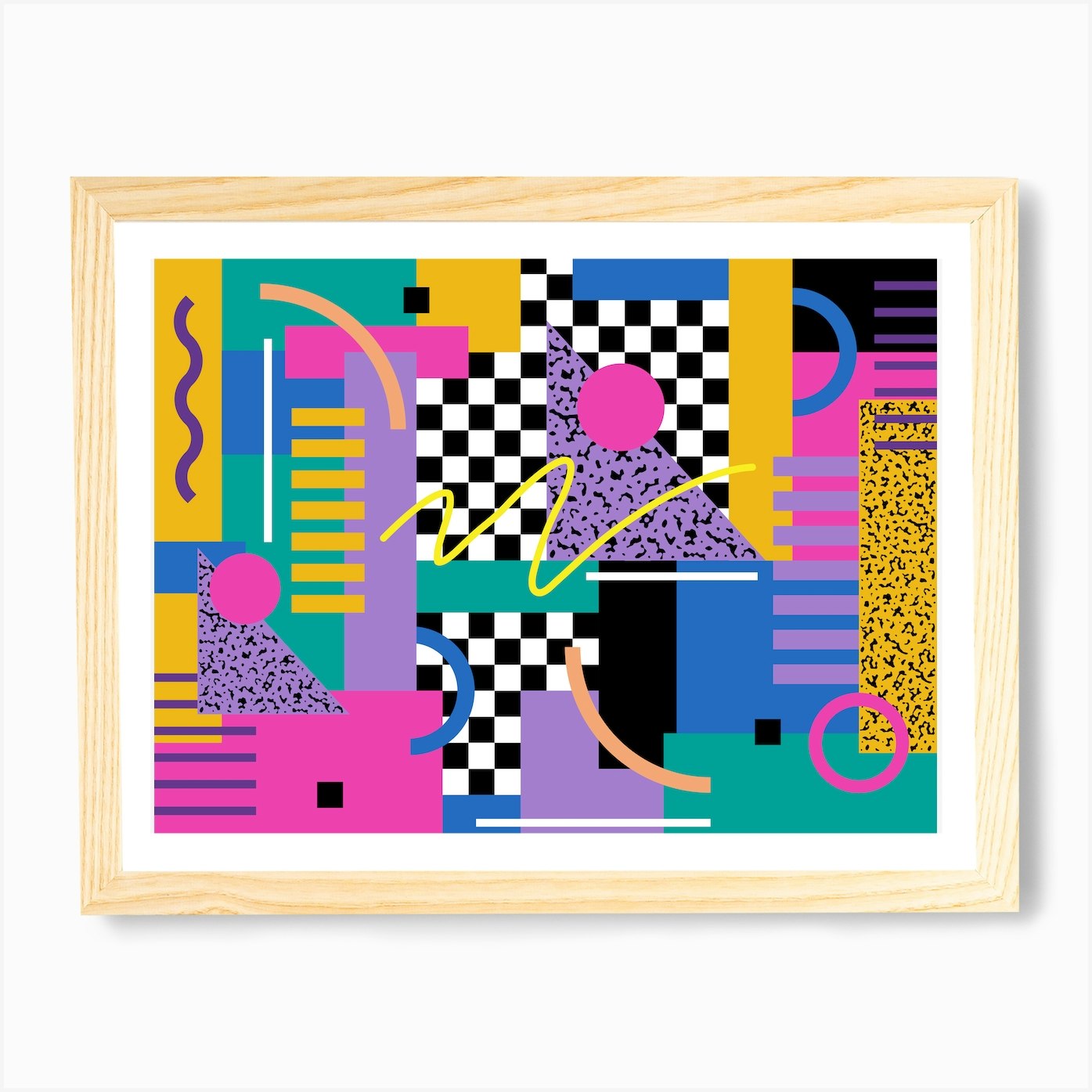 Memphis Pattern 80s Retro Vaporwave 90s Art Art Print by Studio Memphis  Waves - Fy